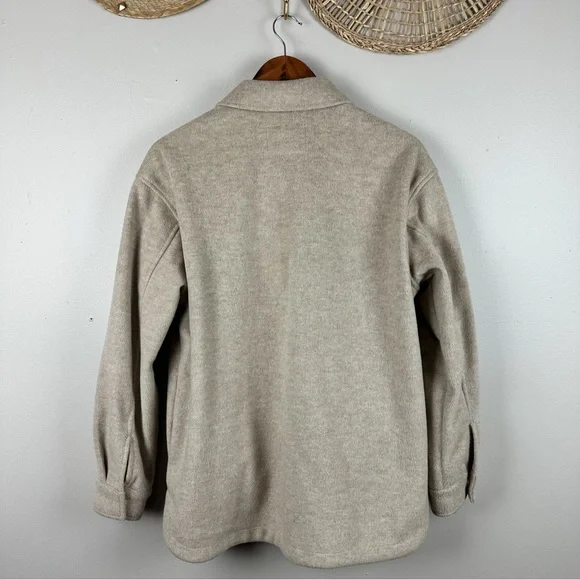 SANCTUARY Oversize Bedford Shacket Toasted Marshmallow Jacket Crafted & Tailored - Picture 4 of 11